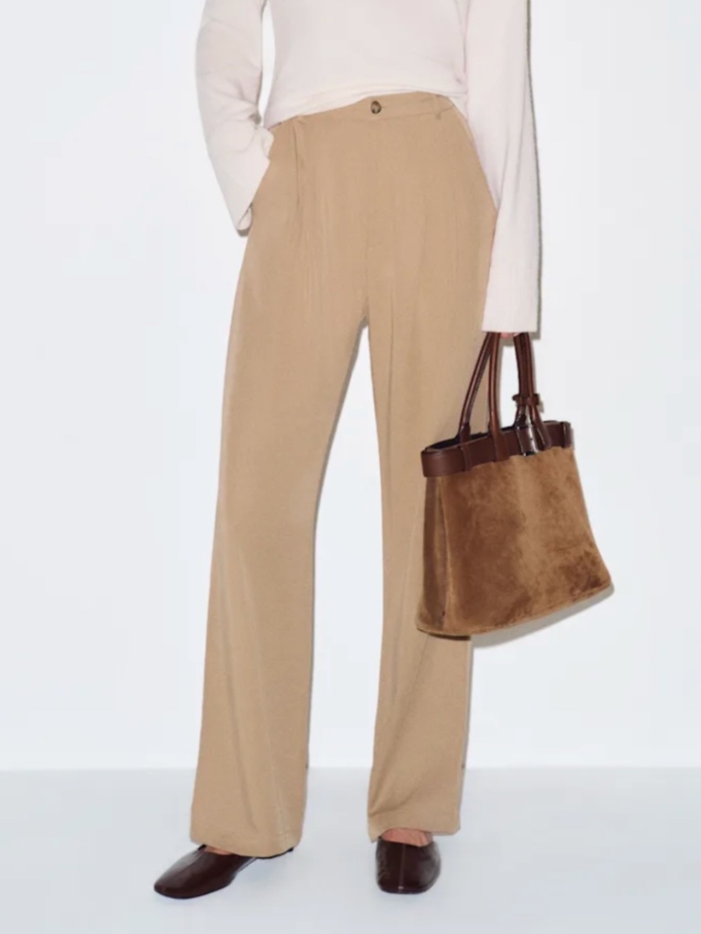 REFORMATION MASON PANT- KHAKI